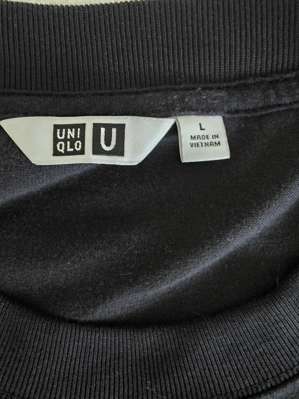 Uniqlo Black Long-Sleeve Pocket Crewneck Tee - Picture 4 of 5